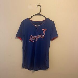 Genuine Merchandise Blue and Red Rangers Women's Jersey